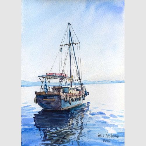 акварель море